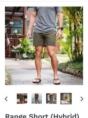 Wowie Men's Olive Green Hybrid Range Shorts - Lightweight Performance